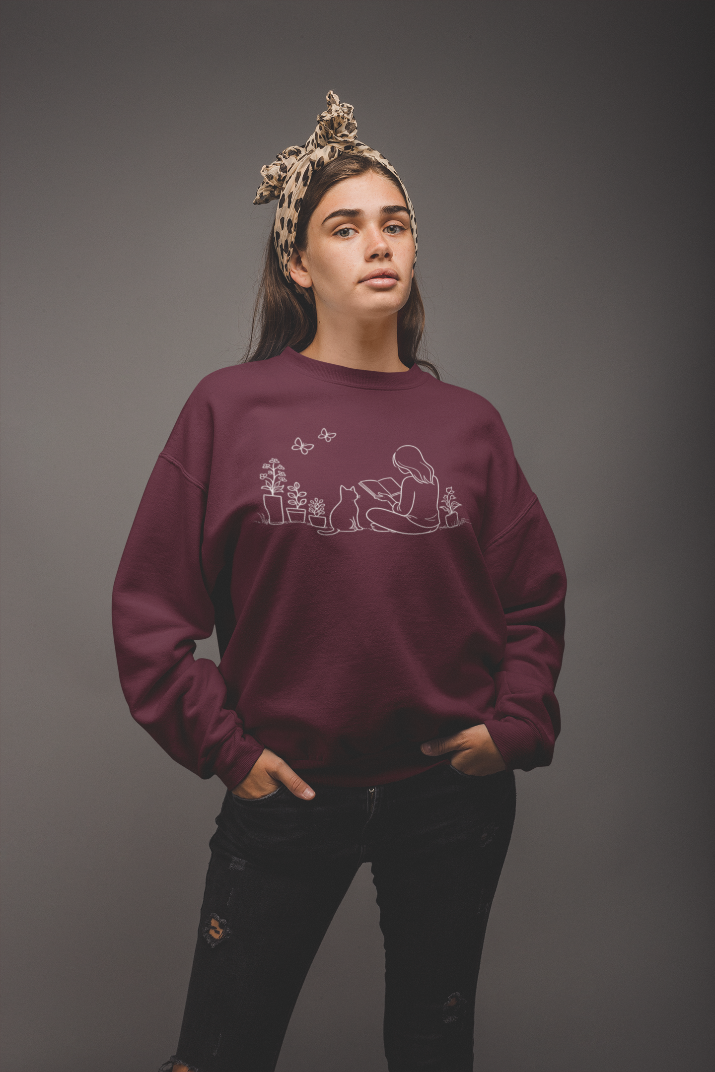 Reading with Plants Crewneck Sweatshirt