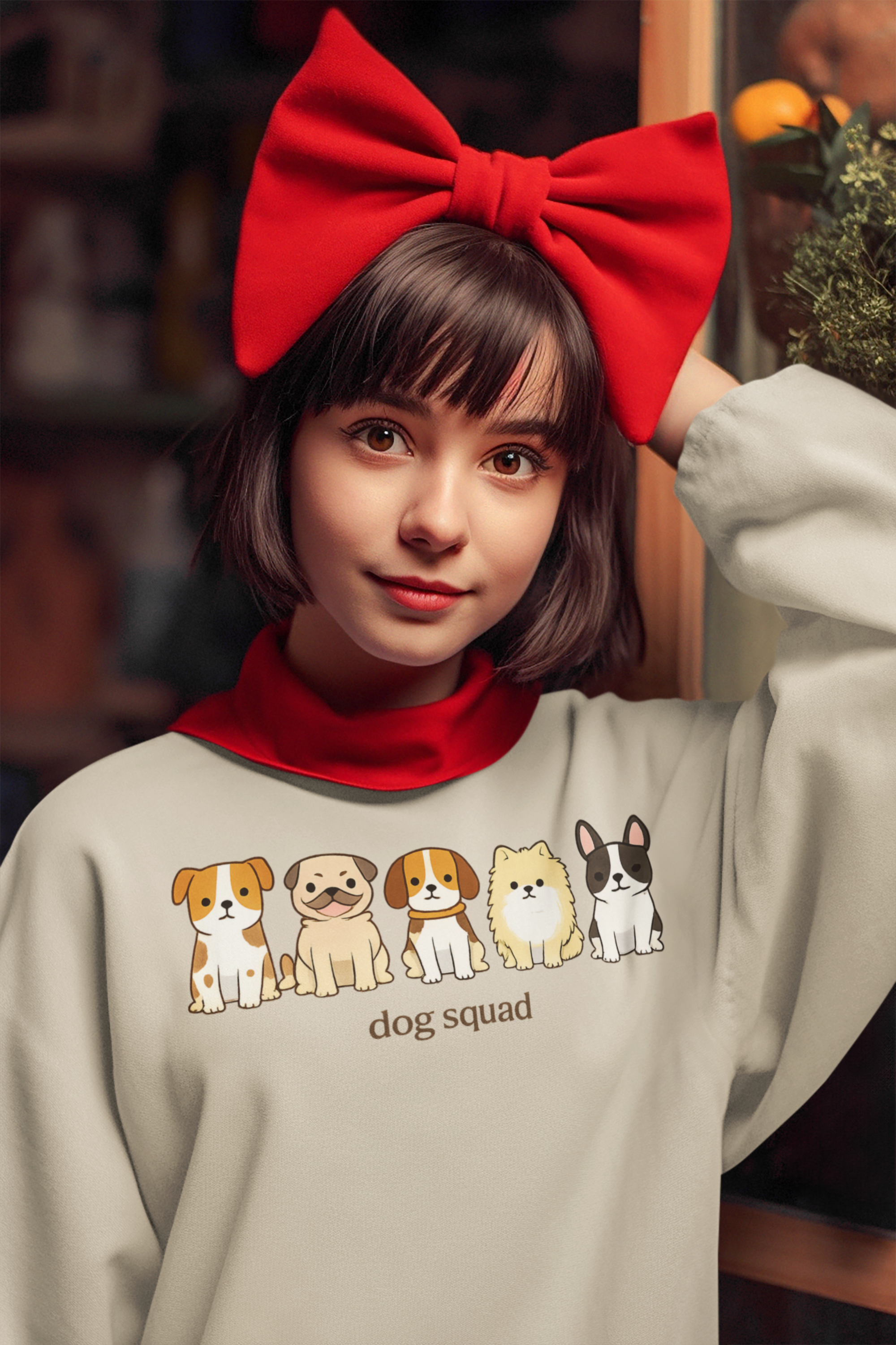 Dog Squad Crewneck Sweatshirt – Cute Cartoon Puppies Graphic