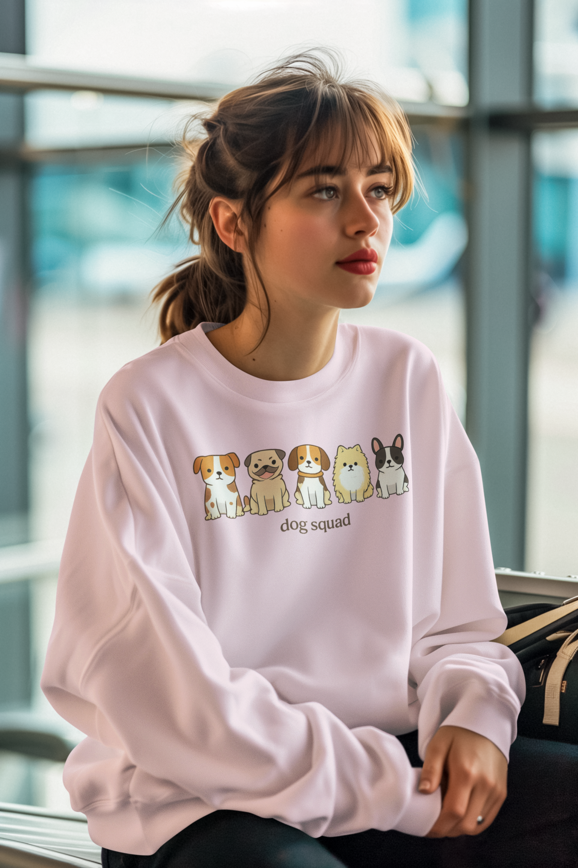 Dog Squad Crewneck Sweatshirt – Cute Cartoon Puppies Graphic