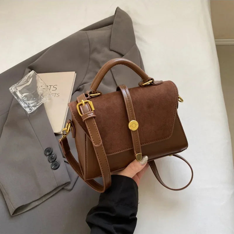 Luxury Top Handle Handbag for Women | Elegant Crossbody Shoulder Bag | Designer Office Purse | Vintage Fashion Tote Bag