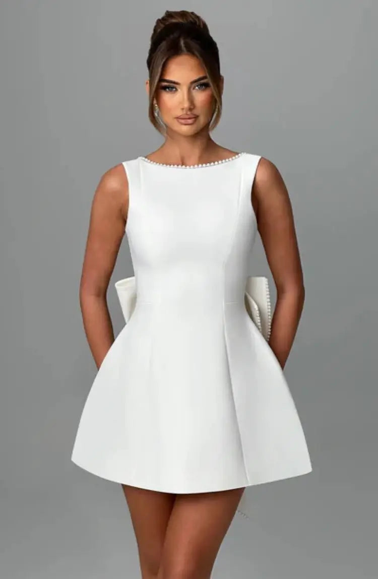 A Line Mini Dress Women | Sleeveless Structured Party Dress