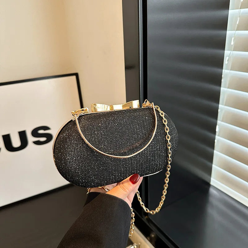 Rhinestone Evening Clutch for Women | Crystal Bow Cocktail Purse | Luxury Wedding Party Handbag