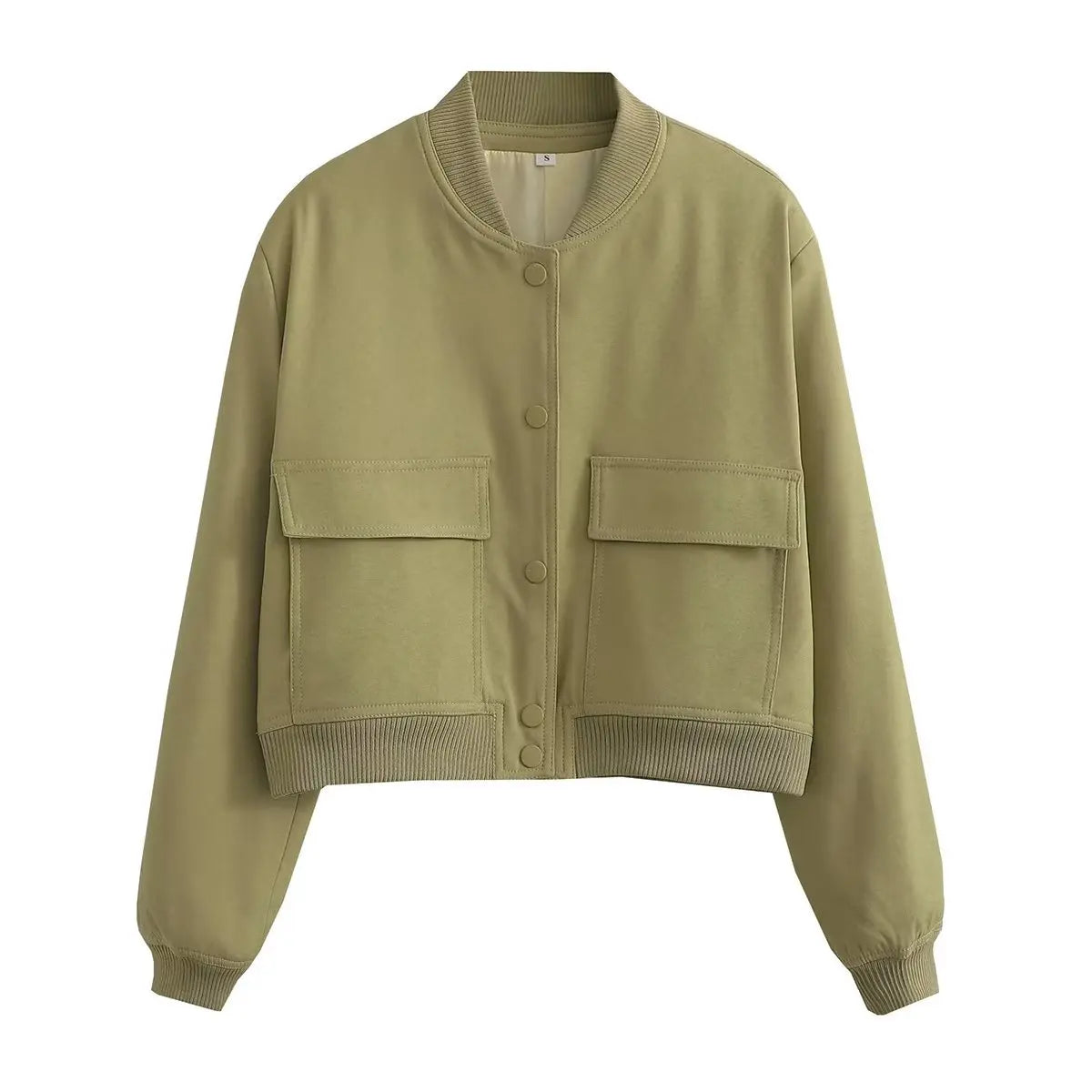 Cropped Bomber Jacket | Minimalist Lightweight Jacket