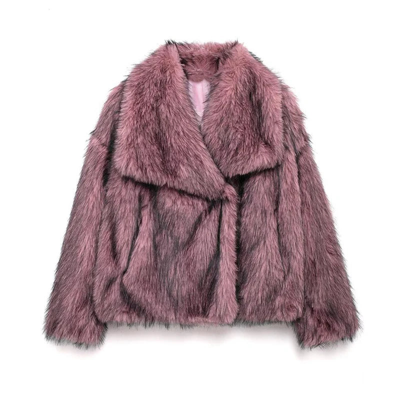 Faux Fur Jacket | Cropped Winter Coat Women