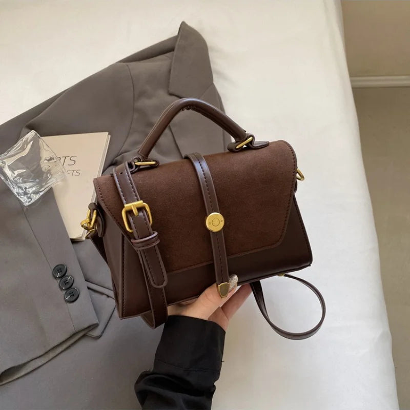 Luxury Top Handle Handbag for Women | Elegant Crossbody Shoulder Bag | Designer Office Purse | Vintage Fashion Tote Bag