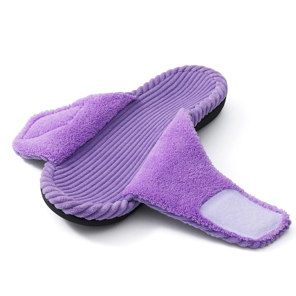 Women’s Ribbed Comfort Slide Slippers – Soft Cushioned Flat Sandals for Home, Casual & Everyday Wear