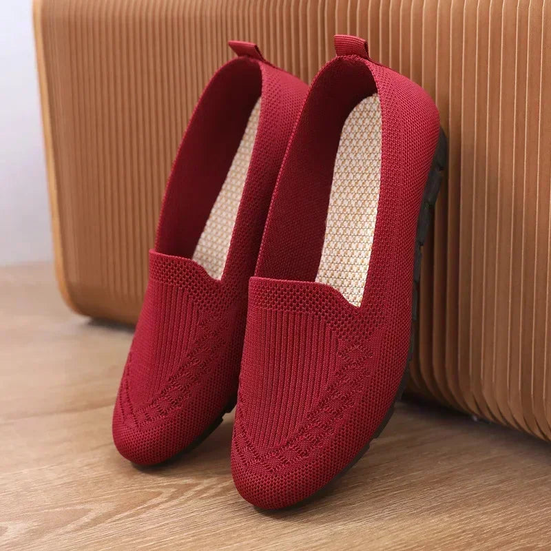 Women’s orthopaedic Breathable Knit Loafers – Lightweight Slip-On Walking Shoes for Casual, Office & Everyday Wear
