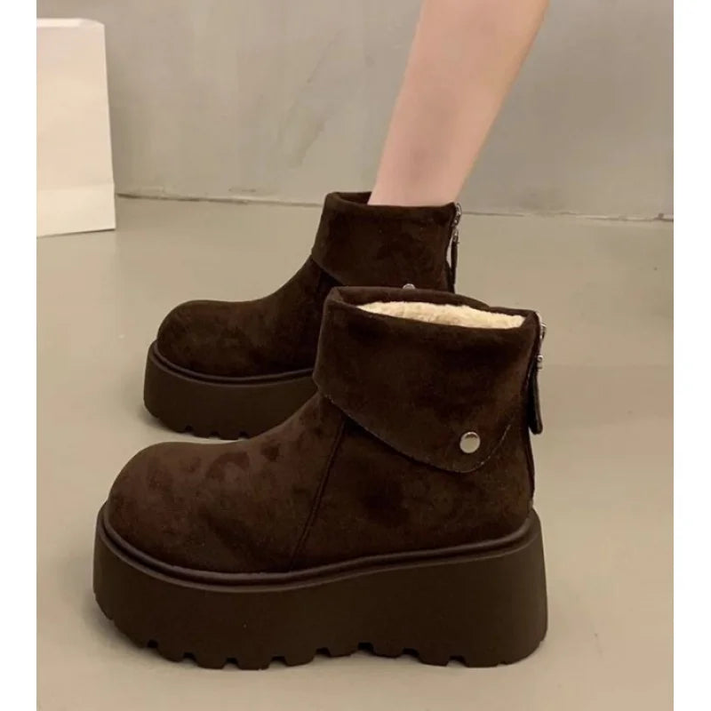 Women’s Platform Ankle Boots – Chunky Winter Boots for Casual, Streetwear & Everyday Fashion