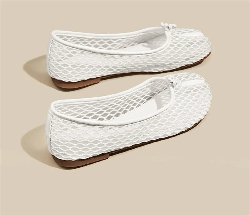 Women’s Mesh Ballet Flats – Breathable Bow Slip-On Shoes for Casual, Travel & Everyday Wear
