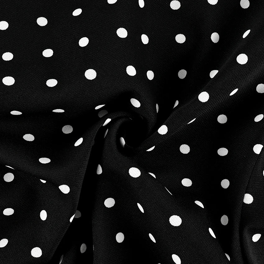 Women's Polka Dot Blouse & Lace Trim Mini Skirt Co-Ord Set | Chic Party Two Piece Outfit