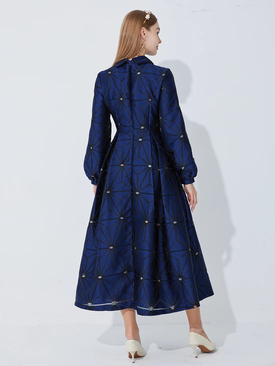 Midi Dress Women | Long Sleeve Elegant A-Line Party Dress
