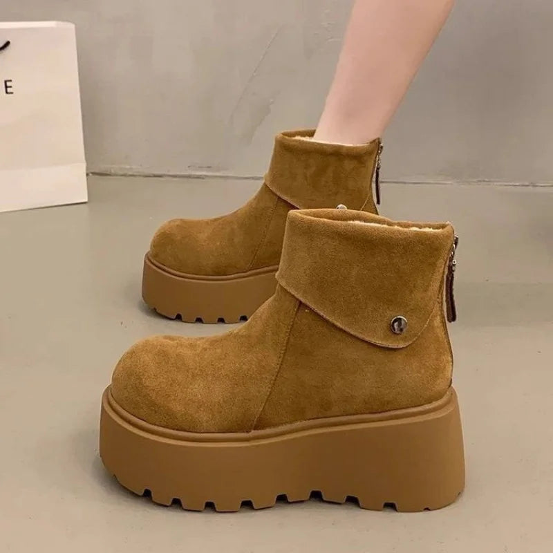 Women’s Platform Ankle Boots – Chunky Winter Boots for Casual, Streetwear & Everyday Fashion