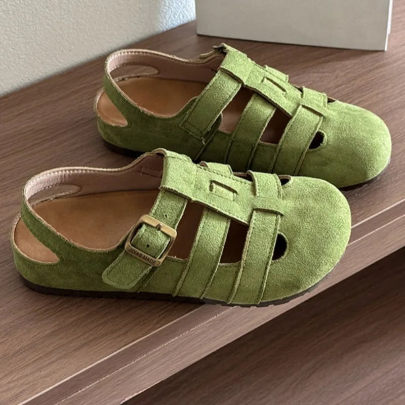 Women’s Closed Toe Slingback Sandals – Casual Suede Comfort Clogs for Everyday & Summer Wear