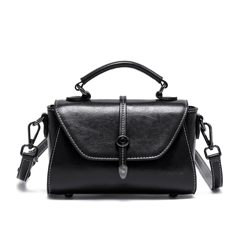 Vintage Top Handle Crossbody Bag for Women | Elegant Flap Shoulder Handbag | Designer Everyday Purse | Minimalist Fashion Tote