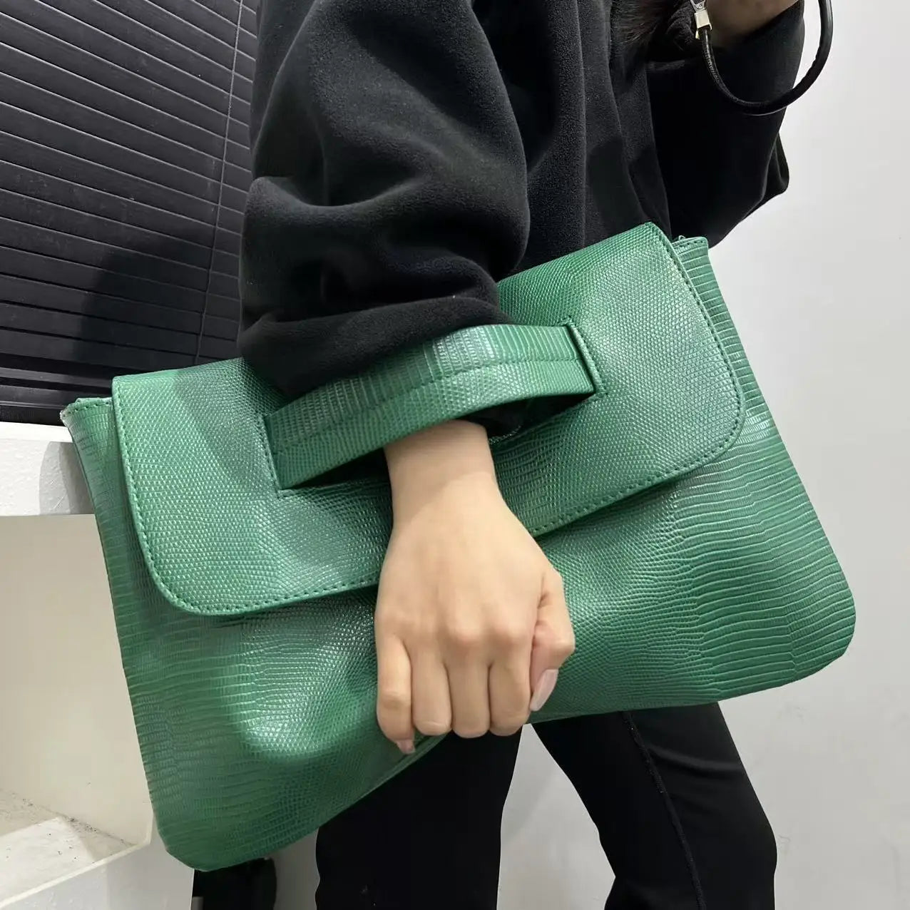 Minimalist Clutch Handbag for Women | Designer Textured Shoulder Bag | Elegant Fashion Purse | Modern Everyday Handbag