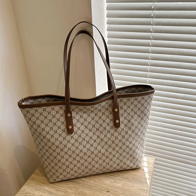 Designer Tote Bag for Women | Large Capacity Shoulder Handbag | Luxury Everyday Shopper Purse | Fashion Travel Office Tote