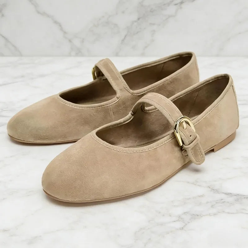 Women’s Mary Jane Ballet Flats – Classic Buckle Strap Slip-On Shoes for Casual, Office & Everyday Wear