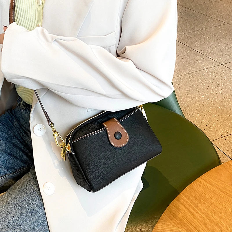 Mini Crossbody Bag for Women | Casual Leather Shoulder Purse | Compact Everyday Sling Handbag | Fashion Travel Bag