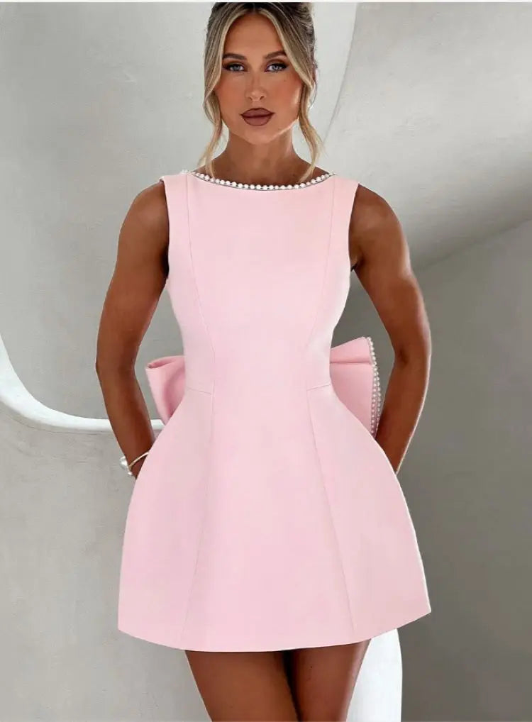 A Line Mini Dress Women | Sleeveless Structured Party Dress