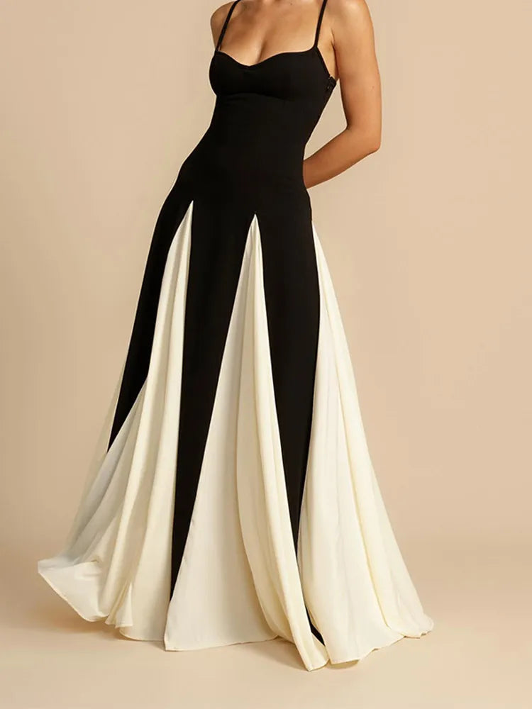 Spaghetti Strap Maxi Dress Women | A Line Elegant Evening Party Dress
