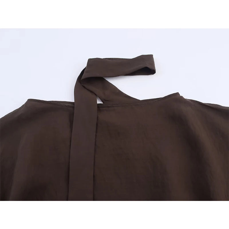Women’s Oversized Cape Poncho Top | Minimalist Asymmetrical Wrap Blouse