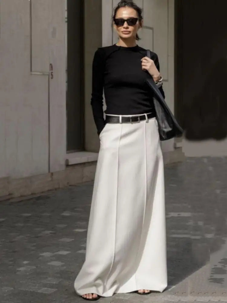Women High Waist Wide Leg Palazzo Pants Elegant Straight Fit Formal Trousers