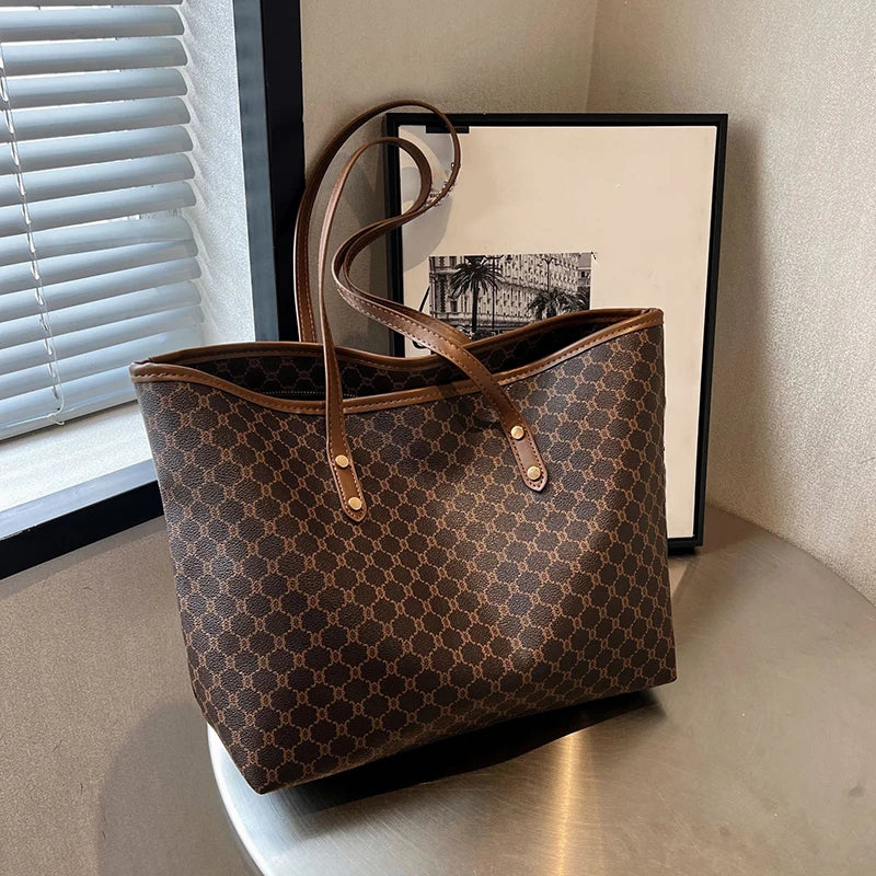 Designer Tote Bag for Women | Large Capacity Shoulder Handbag | Luxury Everyday Shopper Purse | Fashion Travel Office Tote