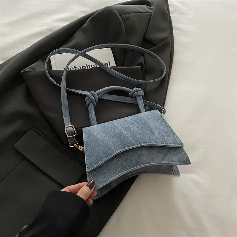 Knot Handle Handbag for Women | Elegant Mini Crossbody Satchel | Modern Top Handle Shoulder Purse
