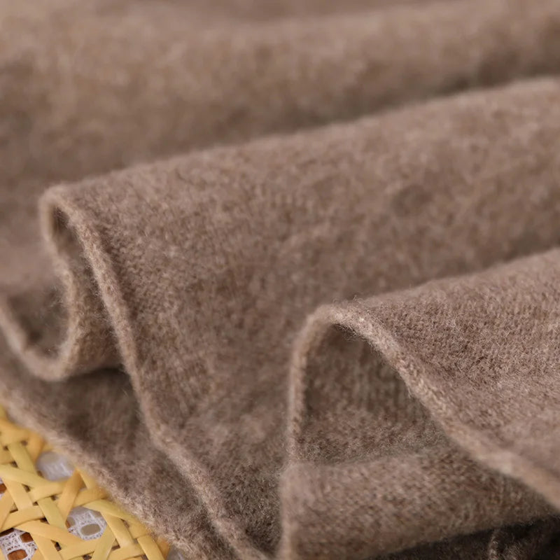 Women High Waist Wool Blend Maxi Skirt Elegant A Line Winter Long Skirt