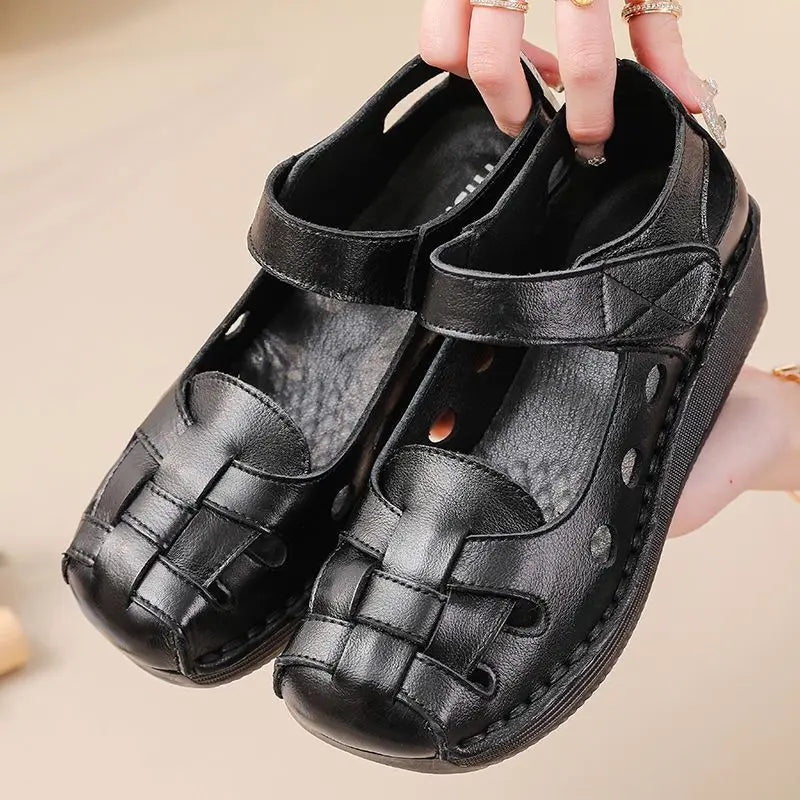 Women’s orthopaedic Comfort Mary Jane Flats – Breathable Cutout Slip-On Shoes for Casual, Walking & Everyday Wear