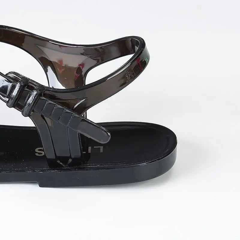 Women’s Floral Jelly Sandals – Waterproof Flat Slingback Sandals for Beach, Vacation & Summer Casual Wear