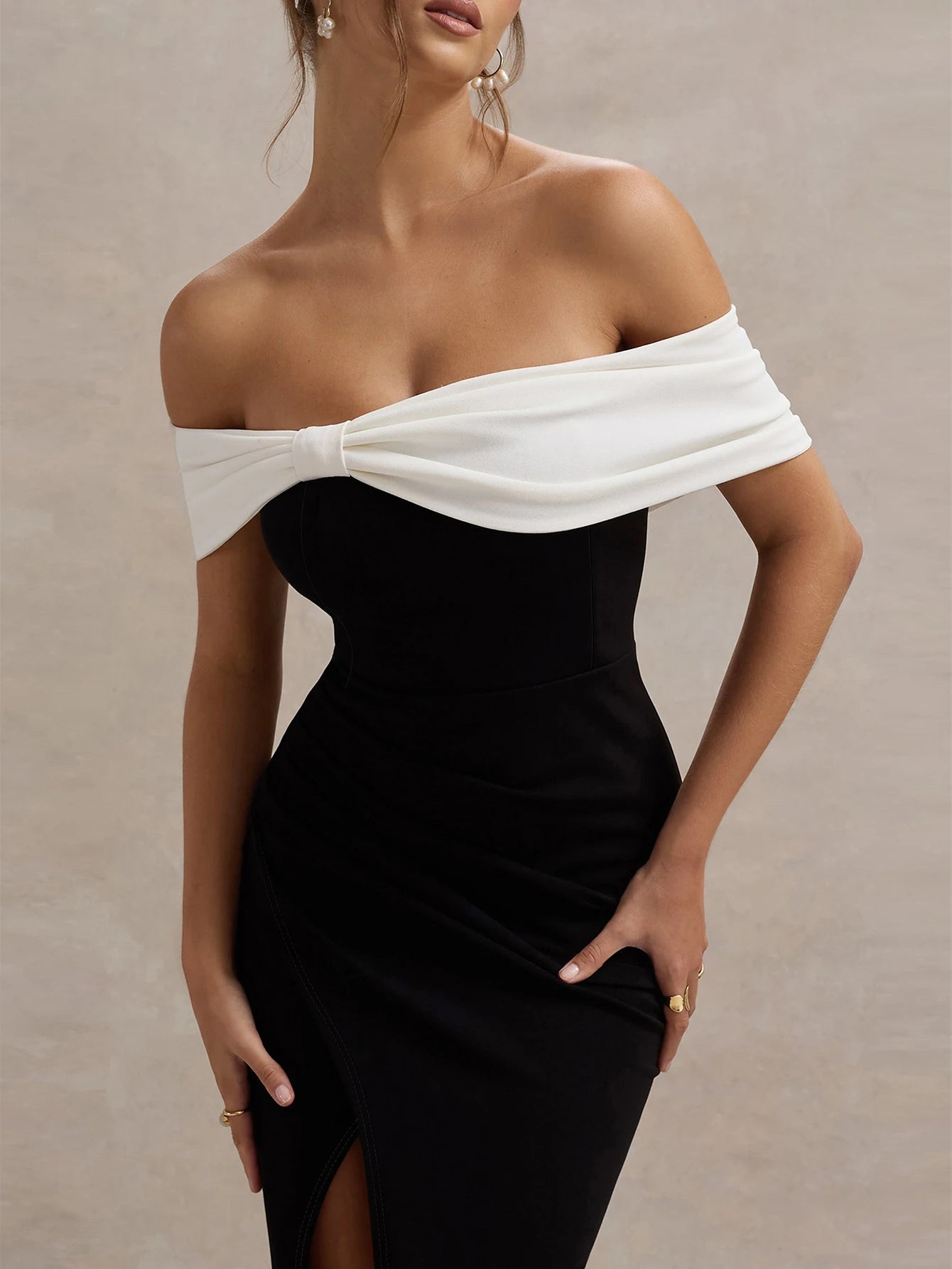 Off Shoulder Bodycon Maxi Dress Women | High Split Elegant Evening Dress