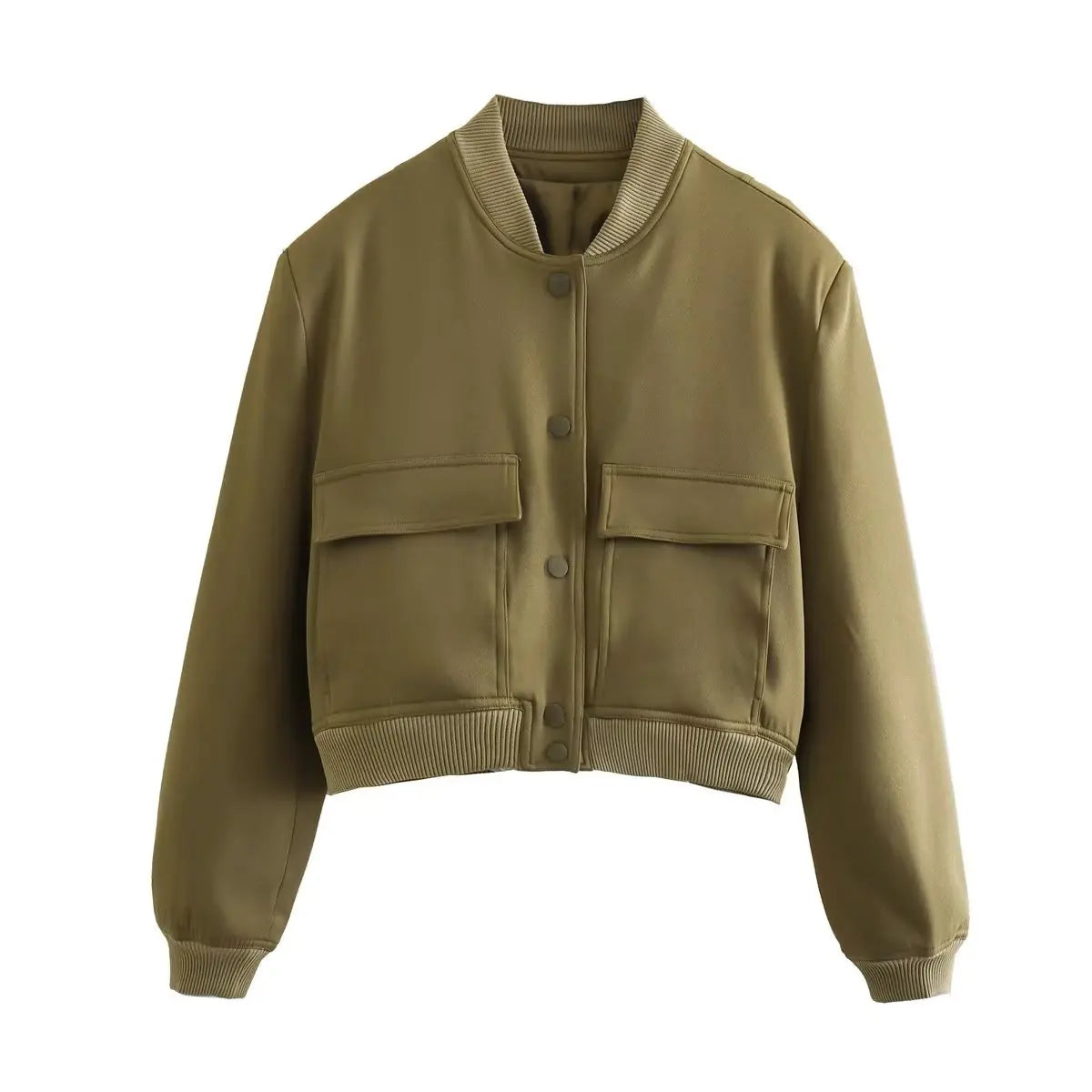 Cropped Bomber Jacket | Minimalist Lightweight Jacket