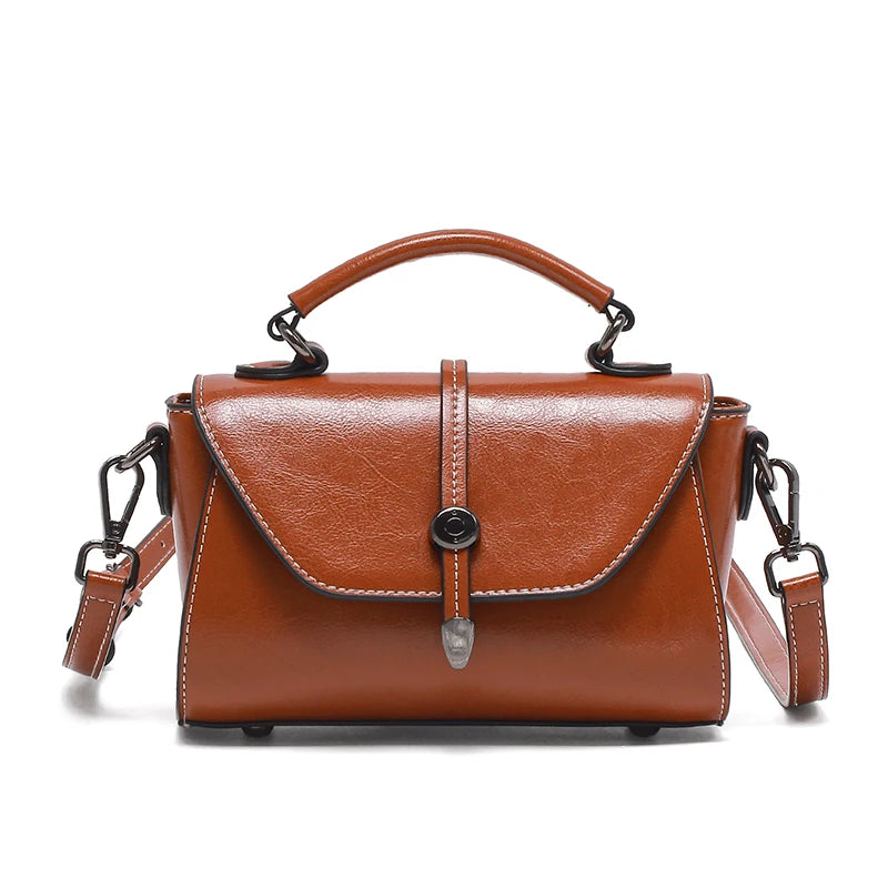 Vintage Top Handle Crossbody Bag for Women | Elegant Flap Shoulder Handbag | Designer Everyday Purse | Minimalist Fashion Tote