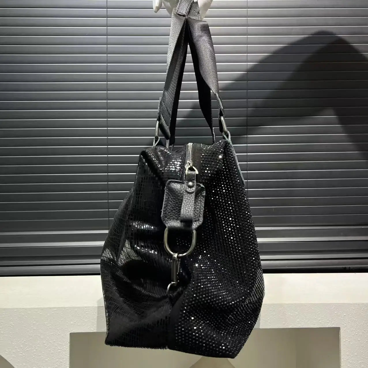 Rhinestone Teddy Bear Tote Bag for Women | Luxury Shoulder Handbag | Large Capacity Designer Purse | Fashion Travel Tote