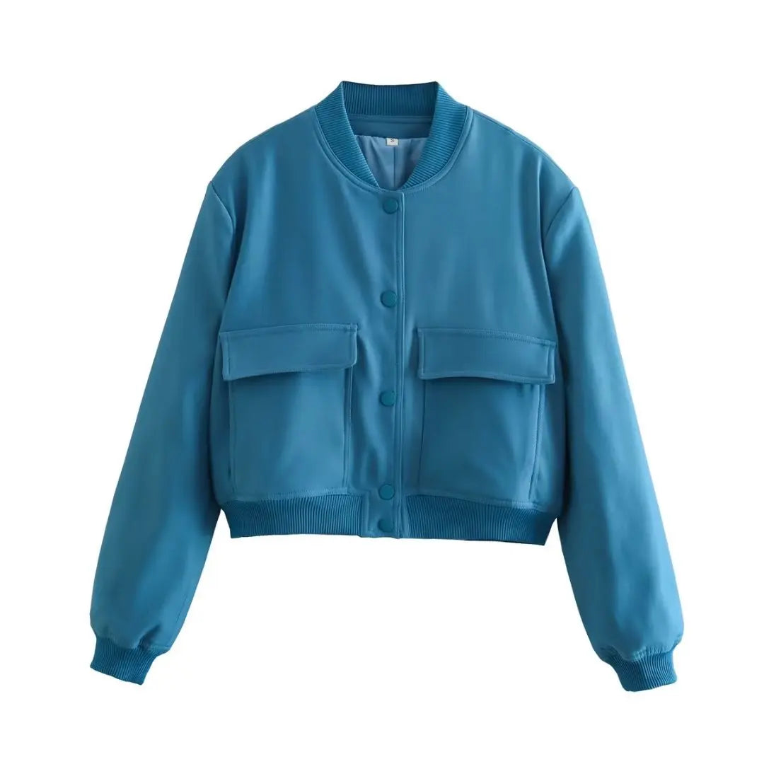 Cropped Bomber Jacket | Minimalist Lightweight Jacket