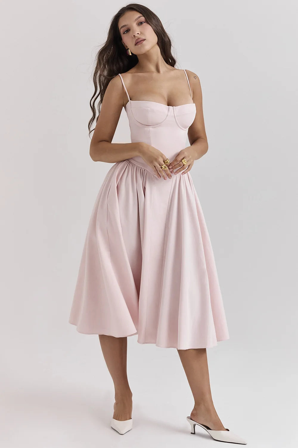 Strap Midi Dress Women | Fit and Flare A Line Casual Summer Dress