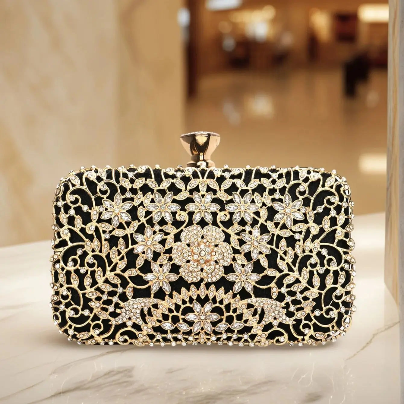 Luxury Rhinestone Clutch Bag for Women | Elegant Evening Party Purse | Designer Wedding Handbag | Fashion Cocktail Clutch