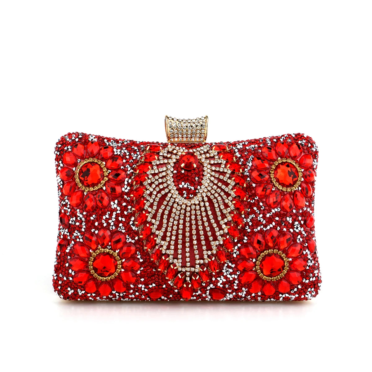 Luxury Rhinestone Evening Clutch for Women | Crystal Wedding Party Handbag | Elegant Designer Cocktail Purse | Glamorous Bridal Clutch