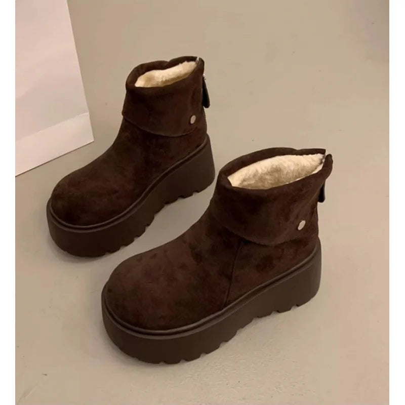 Women’s Platform Ankle Boots – Chunky Winter Boots for Casual, Streetwear & Everyday Fashion