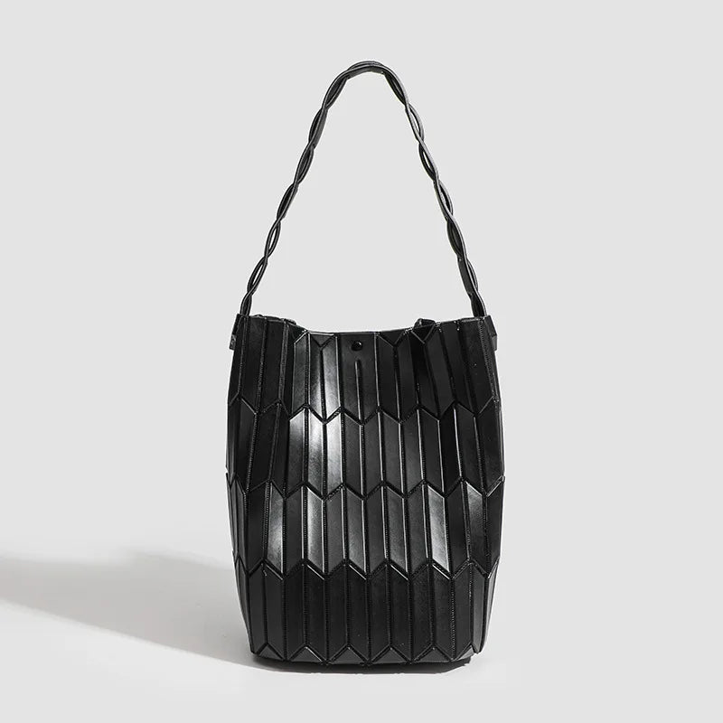 Geometric Shoulder Bag for Women | Modern Designer Tote Purse | Minimalist Fashion Handbag | Casual Everyday Shopper Bag