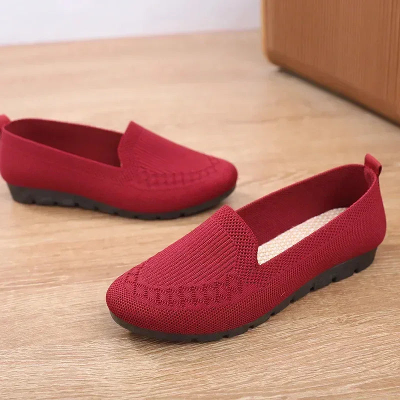 Women’s orthopaedic Breathable Knit Loafers – Lightweight Slip-On Walking Shoes for Casual, Office & Everyday Wear