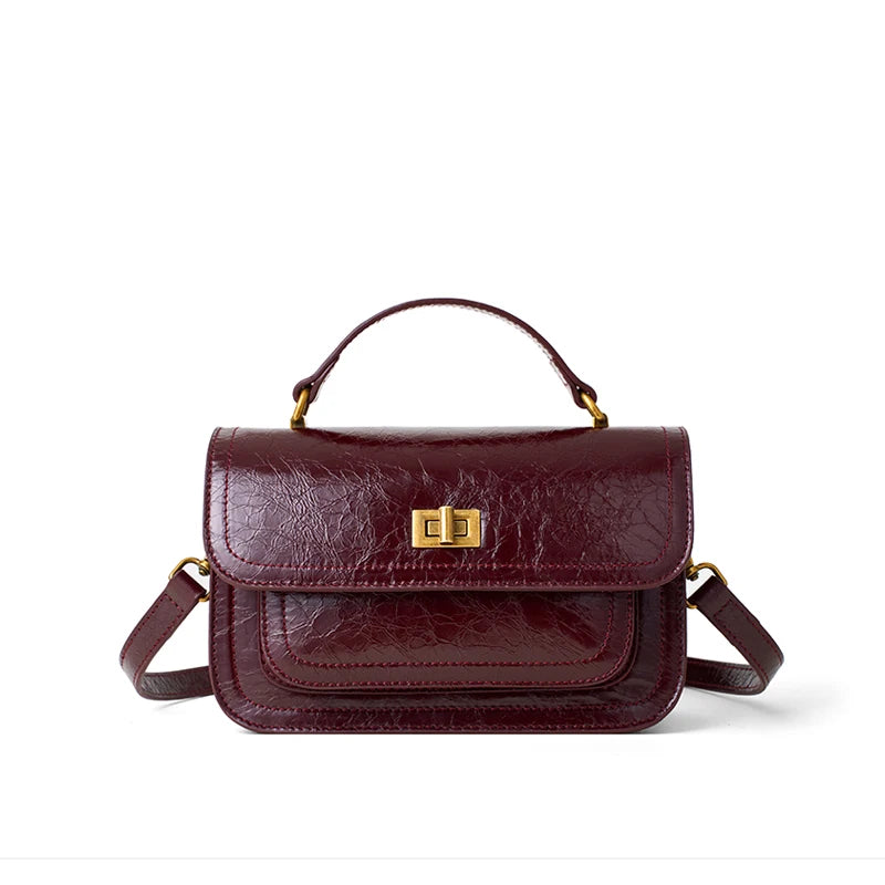Vintage Crossbody Handbag for Women | Elegant Top Handle Shoulder Bag | Designer Flap Purse | Fashion Everyday Sling Bag