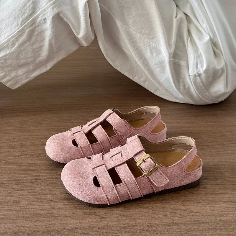 Women’s Closed Toe Slingback Sandals – Casual Suede Comfort Clogs for Everyday & Summer Wear
