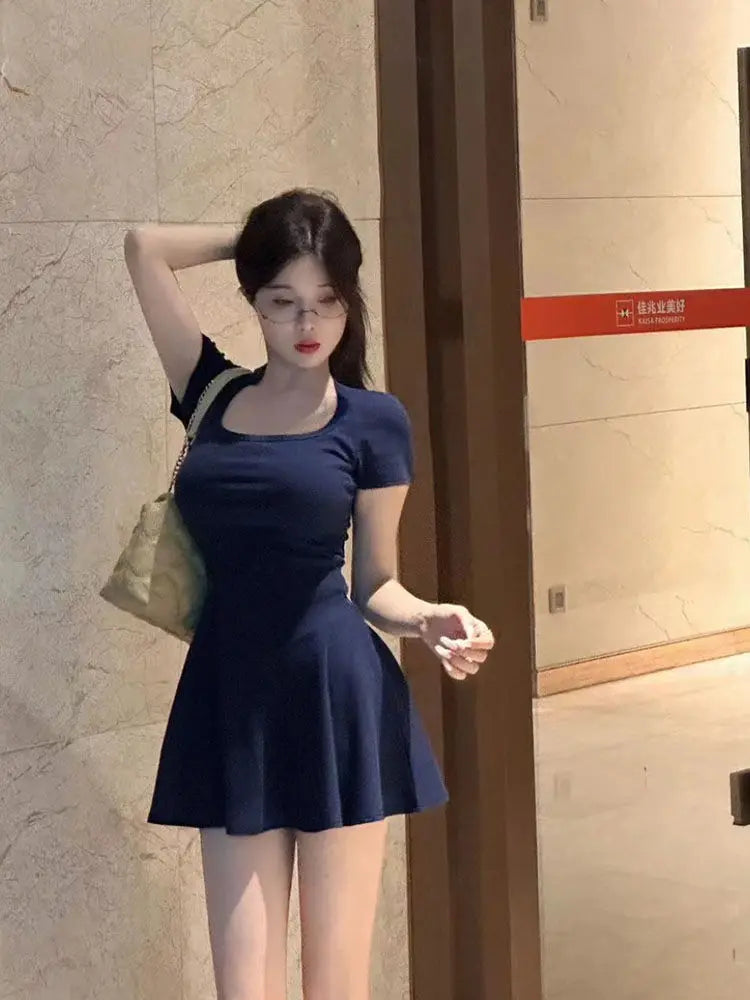 Skater Mini Dress Women | Short Sleeve Fit and Flare Casual Dress