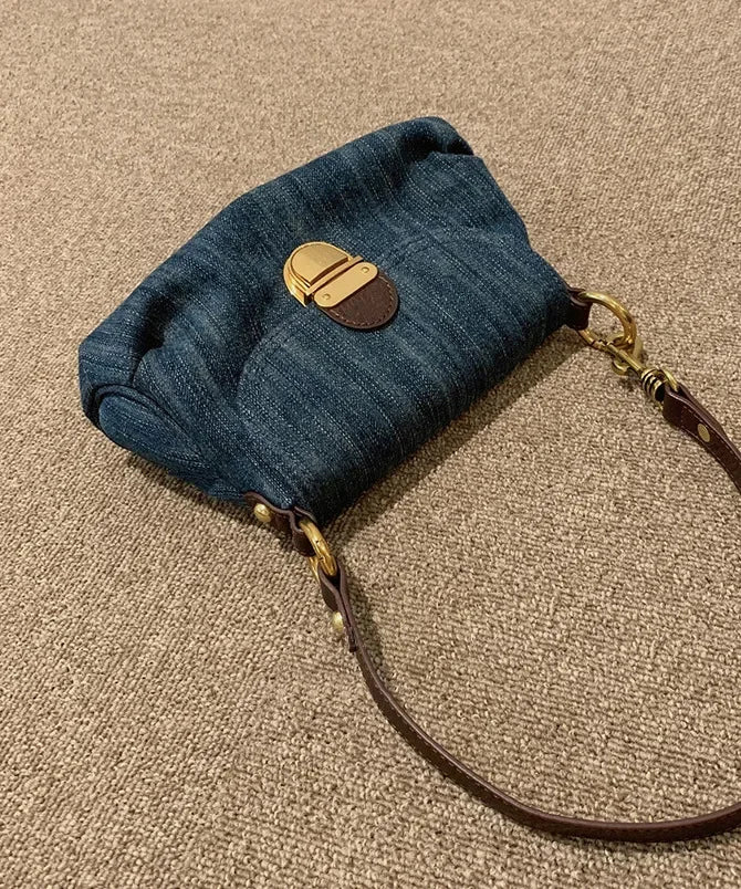 Denim Shoulder Bag for Women | Vintage Flap Handbag | Casual Everyday Purse | Trendy Retro Fashion Bag