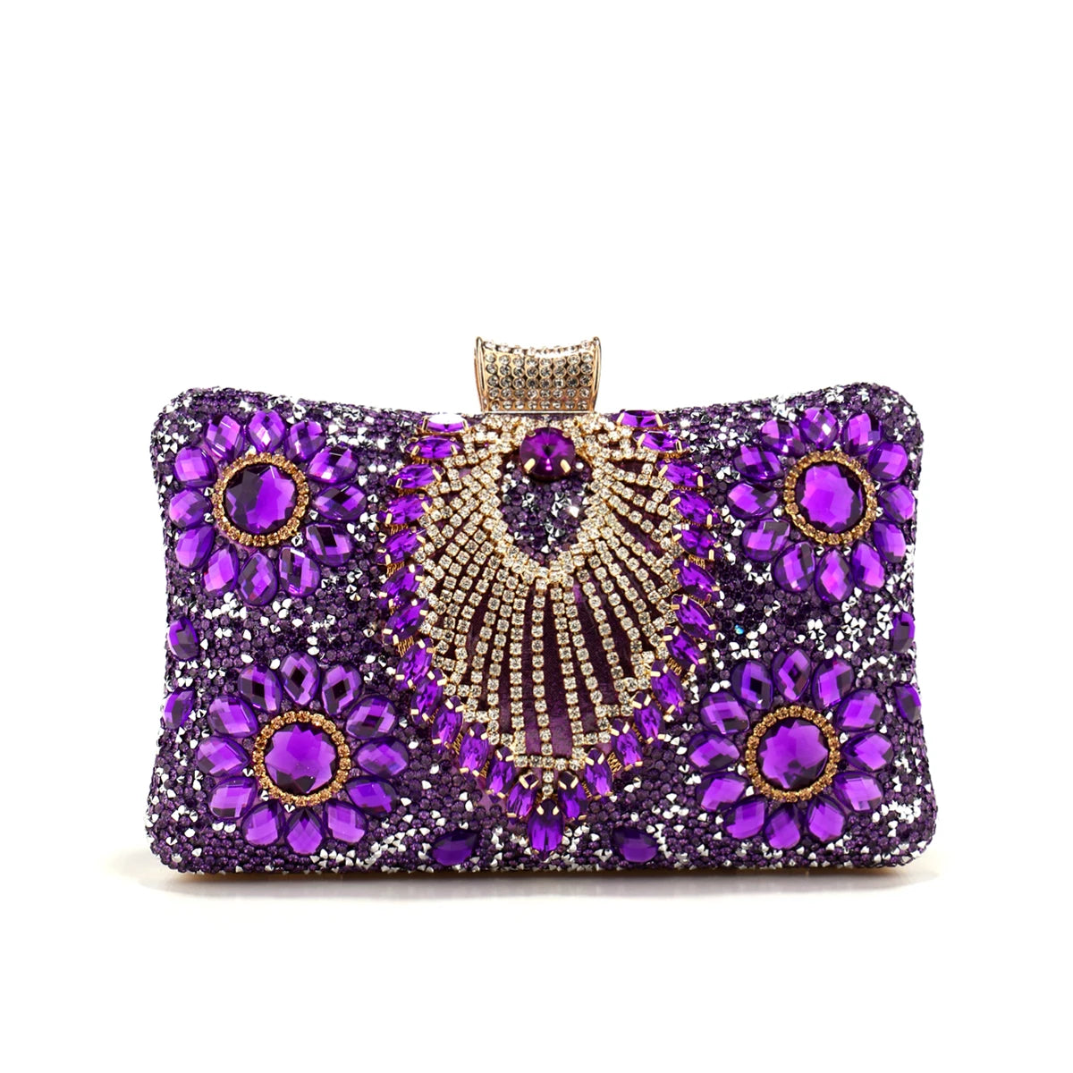 Luxury Rhinestone Evening Clutch for Women | Crystal Wedding Party Handbag | Elegant Designer Cocktail Purse | Glamorous Bridal Clutch