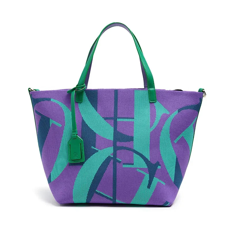 Abstract Print Canvas Tote Bag for Women | Large Capacity Shoulder Handbag | Designer Everyday Shopper Tote | Casual Travel Purse