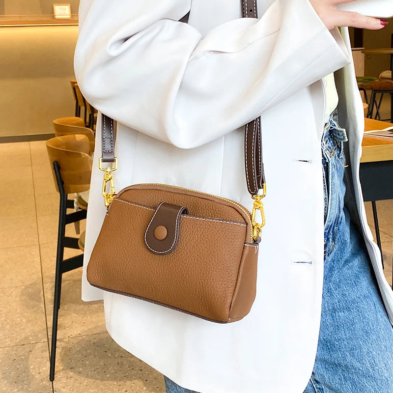 Mini Crossbody Bag for Women | Casual Leather Shoulder Purse | Compact Everyday Sling Handbag | Fashion Travel Bag