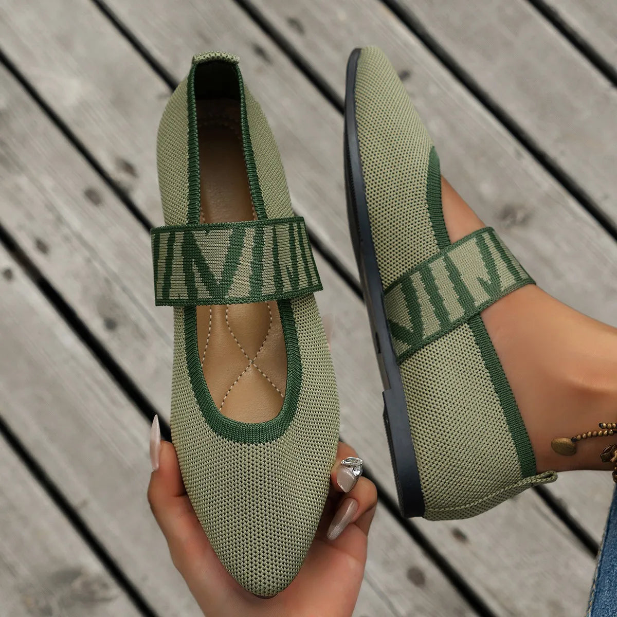 Women’s Pointed Toe Ballet Flats – Comfortable Strap Loafers for Casual, Office & Everyday Wear